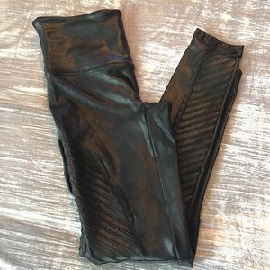 Spanx faux leather moto leggings